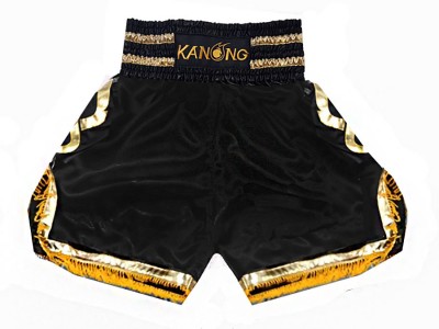 Pantaloncini boxe, pantaloncini da boxe : KNBSH-201-Nero-Oro